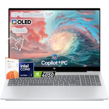 Imagem de HP Laptop OmniBook Touchscreen - Intel Ultra 7 255H Beat AMD Ryzen 9 8945H -Windows 11 Pro Office 365-16 polegadas OLED 120Hz -32GB RAM -SSD PCIe de 1TB -Business College - Computadora Portátil 2025