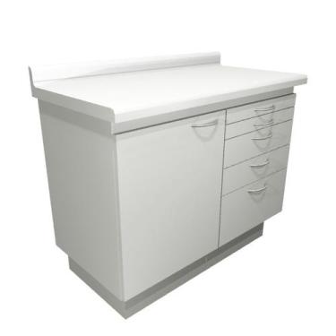 Imagem de Balcão Com 5 Gavetas E Porta Para Dentistas Podologia Médico - Beckman