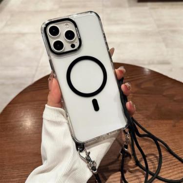 Imagem de IRTGFG Capa de celular magnética transparente anti-perda para iPhone 16 Pro (para iPhone 16 Pro/1)