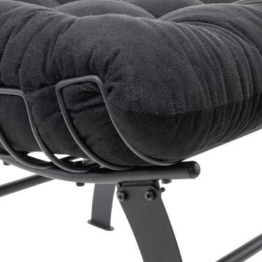 Imagem de Poltrona Com Puff Wire Costela Black - Metaltru