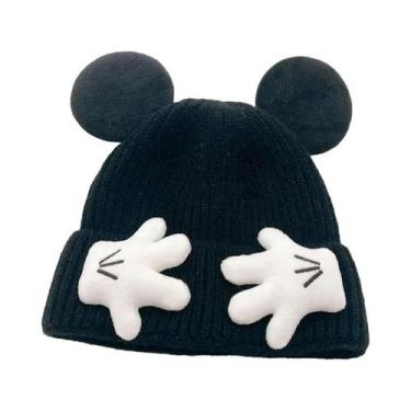 Imagem de Gorro De Lã Quente De Inverno Para Crianças Com Orelhas De Rato, Boné 