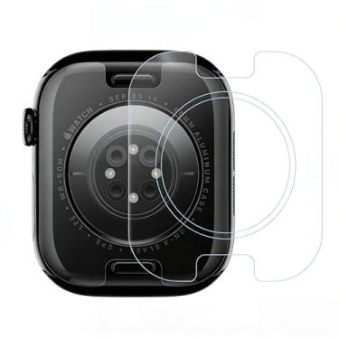 Imagem de LMPOHO Protetor de capa traseira para Apple Watch Series 11 (2025)/Series 10, protetor de 46 mm com caixa de instalação automática, película protetora de sensor, antiarranhões, à prova d'água e à