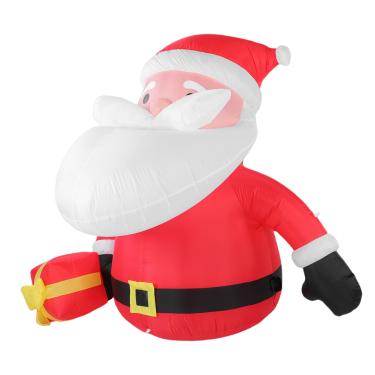 Imagem de AYNEFY Decorações de Natal Infláveis, Papai à Prova d'água Com Caixa de Presente, Decoração Externa de 5,9 Pés Iluminada por LED para Jardas e Festas (Plugue UE 220-240 V)