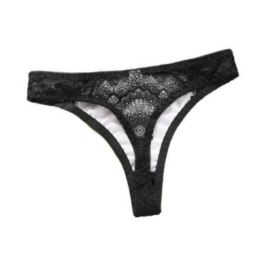Imagem de Calcinha G-String Transparente Sexy Feminina Com Cintura Média-Baixa E