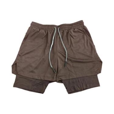 Imagem de Shorts Masculinos De Camuflagem Com Forro Em Malha, Estilo Skinny, Mul