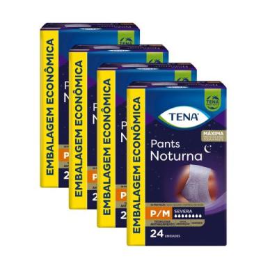 Imagem de Roupa Íntima Descartável Tena Pants Noturna - 4 Pacotes com 24 Tiras, 