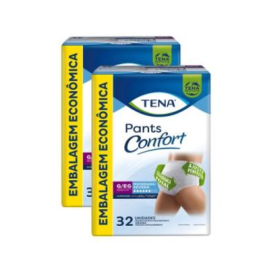 Imagem de Fralda Geriatrica/Adulto Tena Pants confort - 2 Pacotes com 32 Tiras, 