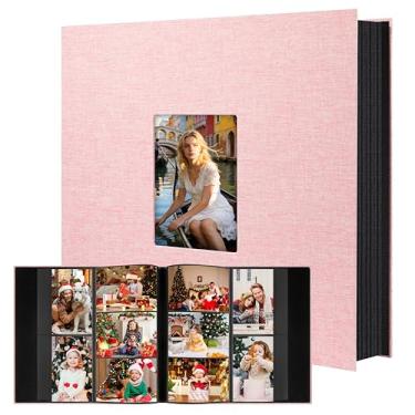 Imagem de Aevdor Álbum De Fotos 4X6 Com 1000 Bolsos, Capa Couro, Capacidade Extra Grande, Álbuns Família, Casamento, Aniversário Bebê, Páginas Sem Ácido, Para Horizontais E Verticais (Rosa)