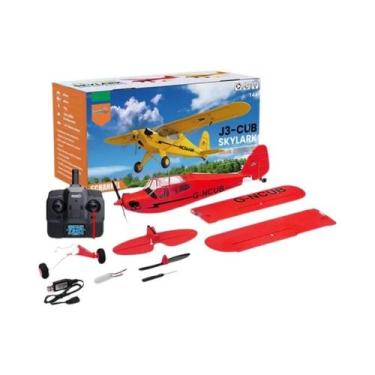 Imagem de Avião RC J3-CUB Com Acelerador Na Mão Direita, 5 Canais, 2.4G, 3D, 6G,