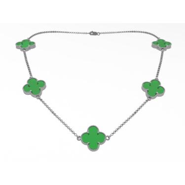 Imagem de Colar marsilea  crisopazio 12mm em Prata 950  Sofisticação e Estilo