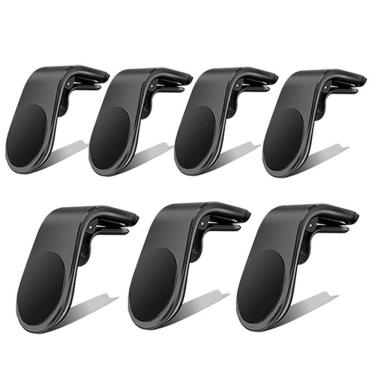 Imagem de Kit 7 Suporte Adaptador Universal De Carro Tipo L Preto