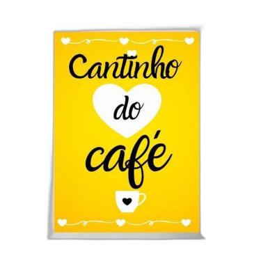 Imagem de Quadro Cantinho Do Café Amarelo 33X24Cm Branca