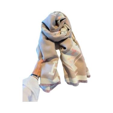 Imagem de Cachecol Feminino Grosso E Quente De Acrílico Para Inverno, Xale De Ca