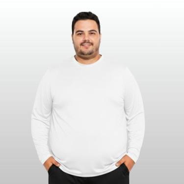 Imagem de Camisa Térmica Plus Size Proteção Solar Uv 50+ Camiseta Masculina Mang