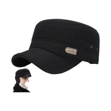 Imagem de Boné Térmico Masculino De Inverno À Prova De Vento Com Protetor De Ore