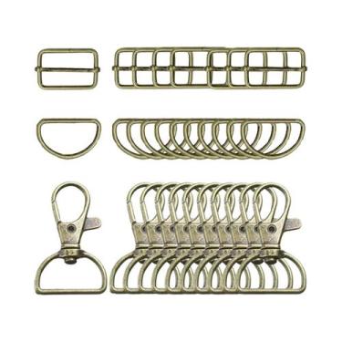 Imagem de Conjunto De 45 Peças De Mosquetões Giratórios Com Anel Em D, Ganchos D