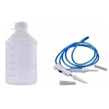 Imagem de Kit Equipo Nutrição Enteral + Frasco Nutrição 500 ML - 10 Unidades - K