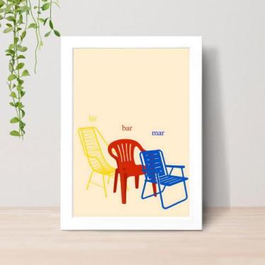 Imagem de Quadro Brasilidades Arte Brasileira A4 C/ Moldura e Vidro 01 Cor: Bran