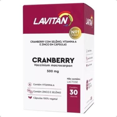 Imagem de Cranberry 500mg Selenio e Zinco 30 Capsulas Lavitan, Natural