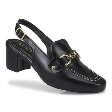 Imagem de Sapato Feminino Mule Loafer Salto Bloco Grosso Confortável - LAZZLU, P