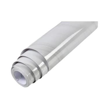 Imagem de Papel De Parede Vinílico Autoadesivo Branco Com Glitter À Prova d'Água