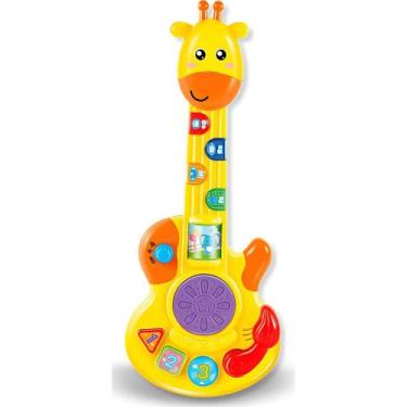 Imagem de Guitarra Girafa Musical Baby Land - Cardoso - Cardoso Toys, Amarelo