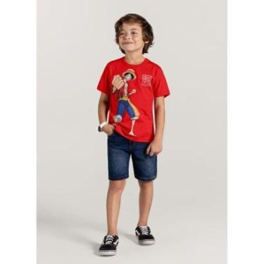 Imagem de Camiseta One Piece unissex Brandili Vermelho-Unissex