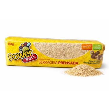 Imagem de Serragem Prensada 800G Power Pets Para Roedores E Aves - Mimos Pet