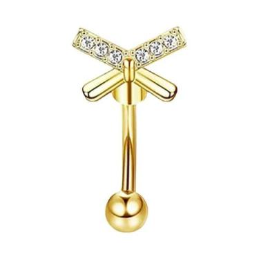 Imagem de Piercings De 16G Para Mulheres: Argolas Curvas Para Sobrancelha, Umbig