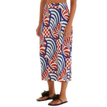 Imagem de Saia Midi Farm Rio Concha Gráfica-Feminino