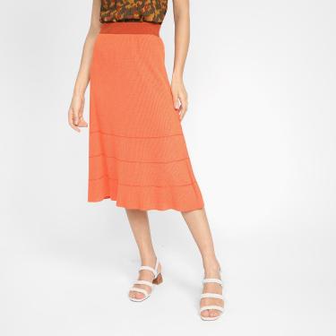 Imagem de Saia Animale Jeans Tricô Evasê Cintura Alta-Feminino