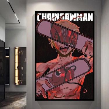 Imagem de Pintura artística de parede Chainsaw Man Denji 30x40cm Tela de pano - 