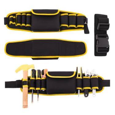 Imagem de Cinto Bolsa Porta Ferramentas Para Eletricista 8 Bolsos Multiuso Lona 