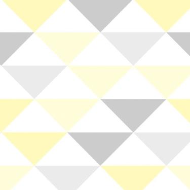 Imagem de Papel Parede Triangulo Amarelo Cinza Branco Autocolante Sala