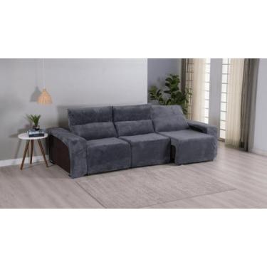 Imagem de Capa para Sofá Retrátil e Reclinável 3 Lugares em Manta Luxo - Oliram 