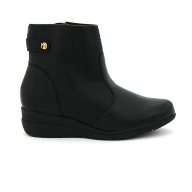 Imagem de Bota Feminina Modare 7085.100 Confortavel Salto Grosso Moda, 35, Preto
