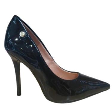 Imagem de Sapato Scarpin Vizzano Verniz 1421.100 Com 12cm De Salto, Preto, 37