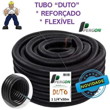 Imagem de Tubo 1 1/4"x50 m corrugado "Duto" Reforçado p/ Pisos Aterrados e Concr