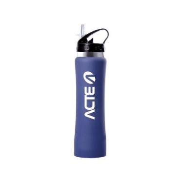 Imagem de Garrafa Squeeze Termico Emborrachado 500ml Acte Sports, Azul