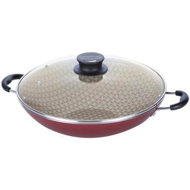 Imagem de Panela Wok Alumínio 36cm Paris Vermelho - Tramontina, Vermelho, 36cm