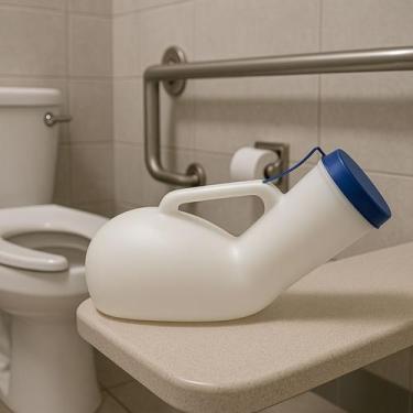 Imagem de Urinol Papagaio Masculino 1 Litro Com Tampa E Medidor Coletor - Dassha