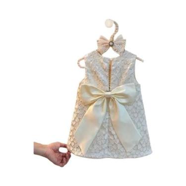 Imagem de Vestidos Casuais Vintage De Tweed Para Meninas De 1 a 8 Anos, Moda Inf