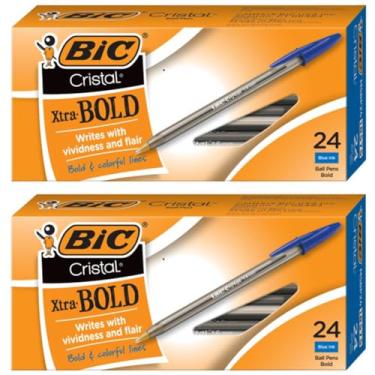 Imagem de Bic Caneta esferográfica cristal negrito de 1,6 mm, azul - pacote com 48 (MSBP241-BEx2)