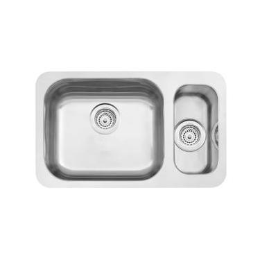 Imagem de Cuba Tramontina Isis Plus 1.5C 40 BL em Aço Inox Acetinado 58 x 34 cm com Válvulas