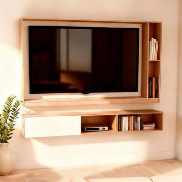 Imagem de Kit Estante E Rack Tv Até 60 Polegadas Sala De Estar Home - BY HOUSE