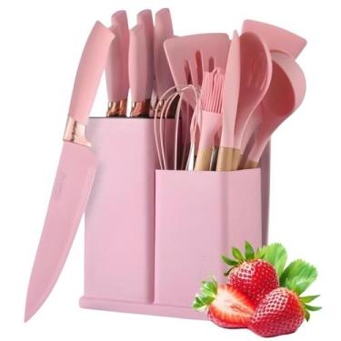 Imagem de Kit 19 Peças Jogo de Utensílios de Cozinha em Silicone Completo Antiad