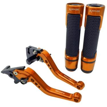 Imagem de Kit Manete Manopla Esportivo Ninja 250r 300r 400r Versys300 - Stark Ra