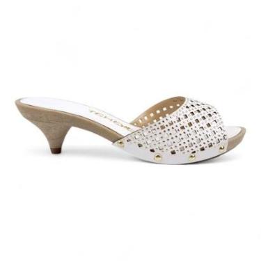 Imagem de Tamanco Tchocco Salto Baixo Vazado Enfeite De Tachas-Feminino