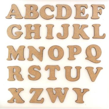 Imagem de Alfabeto Em Mdf 3mm, 26 Letras 10cm de Altura - Educação Infantil, Col