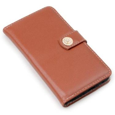 Imagem de Capa Carteira Couro Strass Caramelo Para Samsung S24 Plus S926 - CELLW